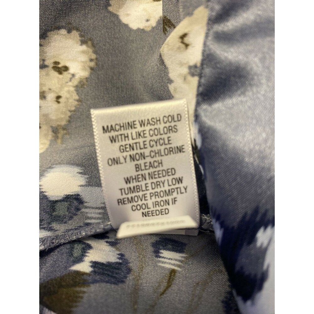 APT 9 Women's PXL sleeveless side tie tank Floral print blue and white polyester - Picture 8 of 11